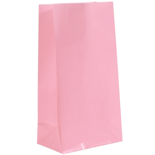 Paper Favor Bags Lovely Pink, 10 inch, set of 12