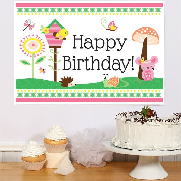 Little Garden Birthday Sign, 8.5x11 Printable PDF Digital Download by Birthday Direct