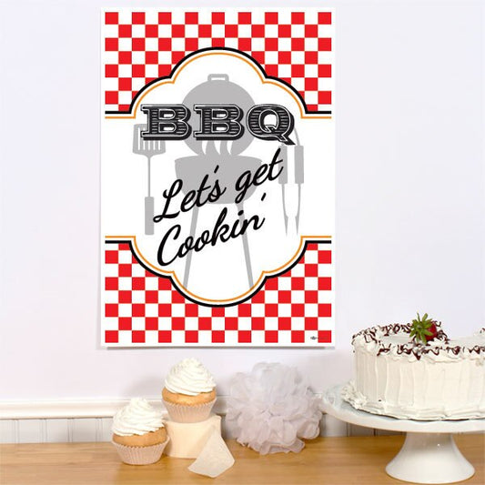 BBQ Cookout Party Sign, 8.5x11 Printable PDF Digital Download by Birthday Direct