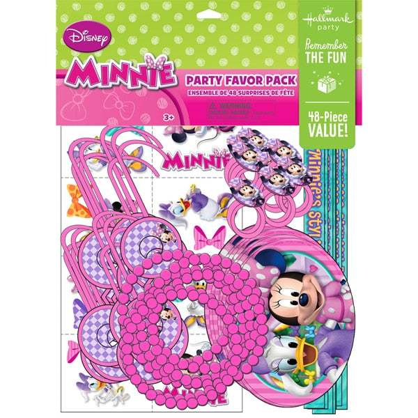Disney Minnie Mouse Giant Party Favor Package, set, 48 count