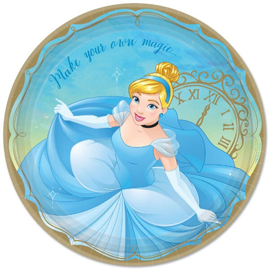 Disney Princess Cinderella Plates, 9 inch, 8 count