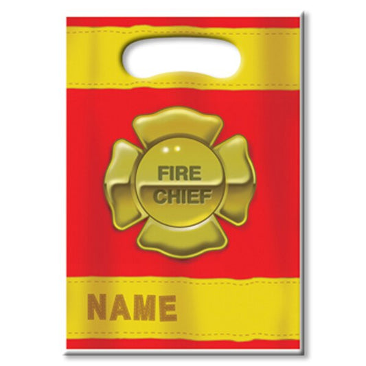 Firefighter Treat Bags, 6.5 x 9 inch, 8 count