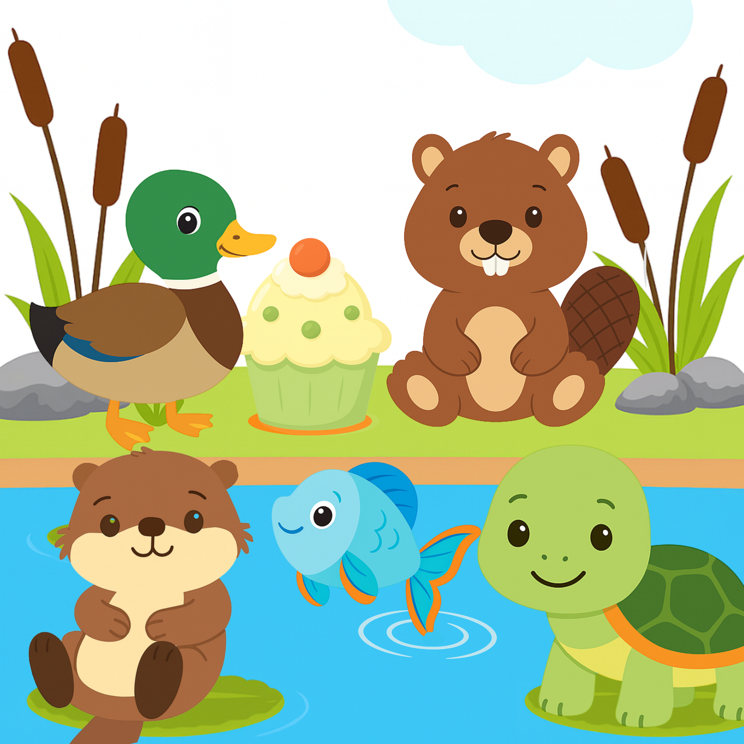 Pond Pals Printable Party Decorations by Birthday Direct