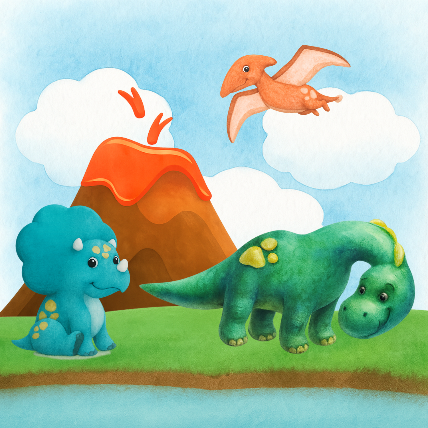 Little Dinosaur Digital Party Decorations by Birthday Direct