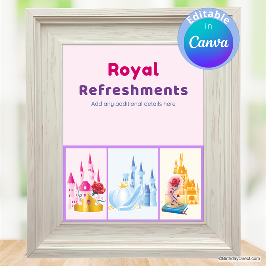 Little Princess Castle Sign 8x10 Editable Printable