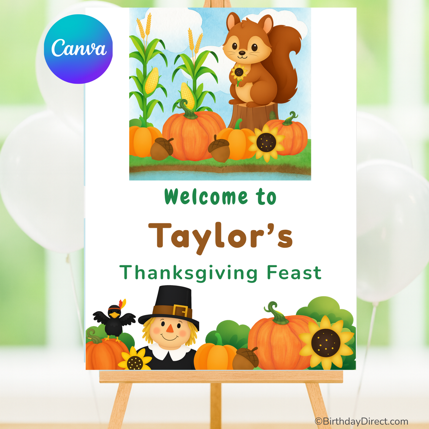 Pumpkin Patch Giving Thanks Printable Party Bundle
