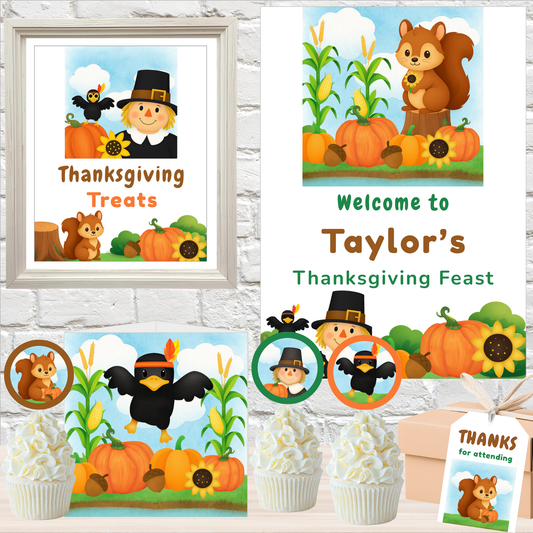 Pumpkin Patch Giving Thanks Printable Party Bundle