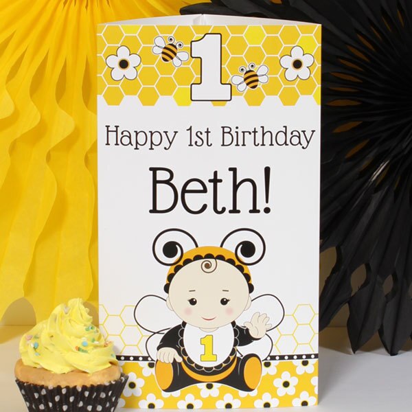 Birthday Direct's Bumble Bee 1st Birthday Custom Centerpiece