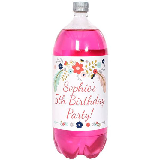 Birthday Direct's Boho Party Custom Bottle Labels
