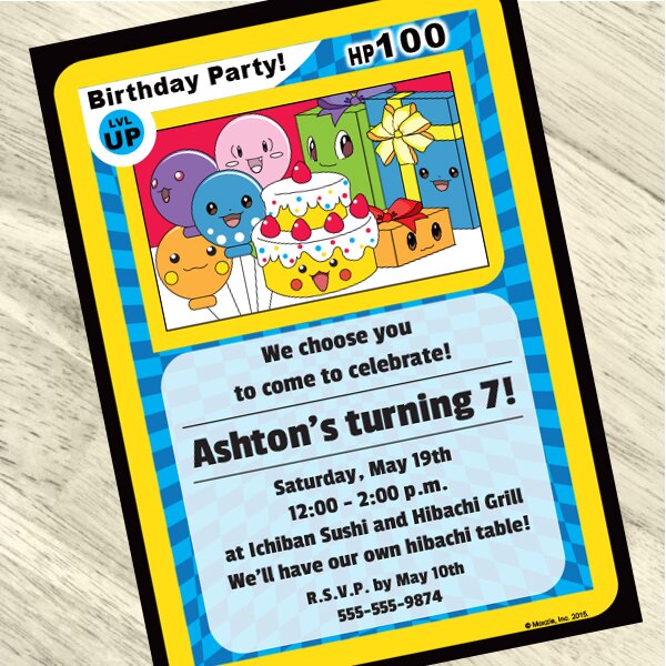 Birthday Direct's Partymon Birthday Custom Invitations