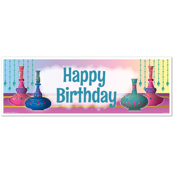 Genie Birthday Tiny Banner, 8.5x11 Printable PDF Digital Download by Birthday Direct