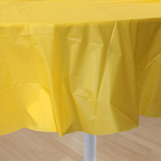 Sunflower Yellow Table Cover, Round, 84 in