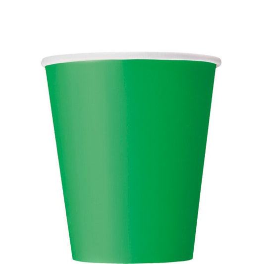 Emerald Green Cups, 9 oz, 8 ct