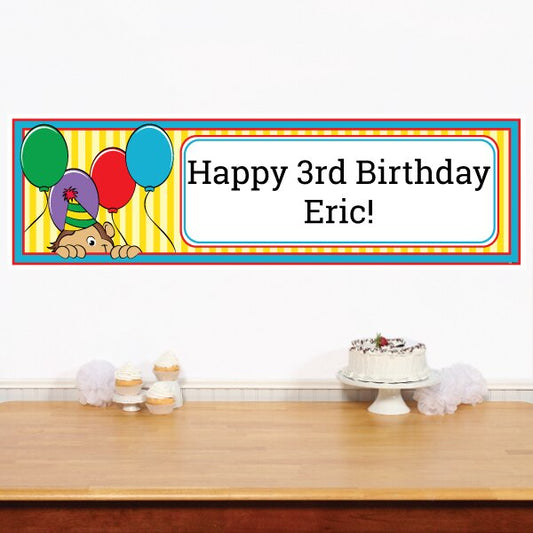 Birthday Direct's Monkey Cute Party Custom Banner