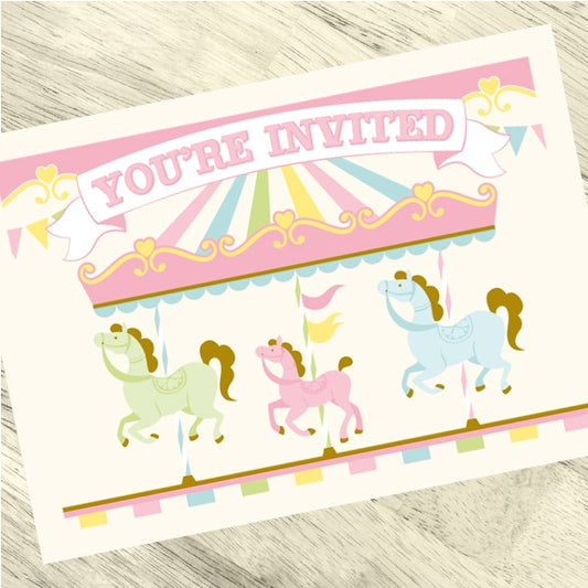Birthday Direct's Carousel Horse Party Invitations