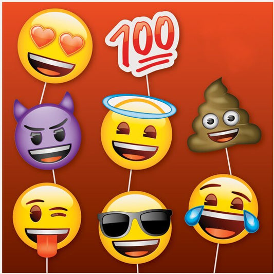 Emoji Party Photo Booth Props Kit