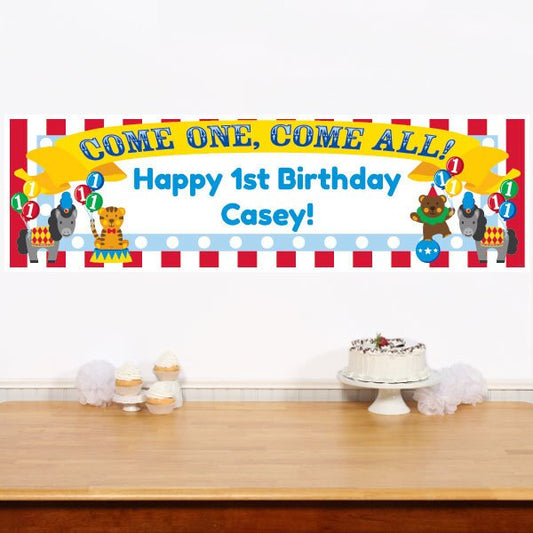 Birthday Direct's Big Top Circus 1st Birthday Custom Banner