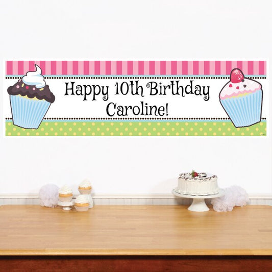 Birthday Direct's Sweet Cupcake Party Custom Banner