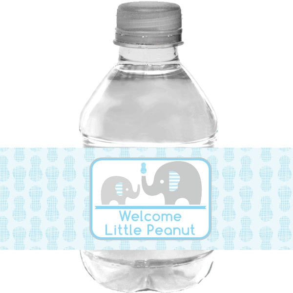 Birthday Direct's Little Peanut Baby Shower Blue Water Bottle Labels