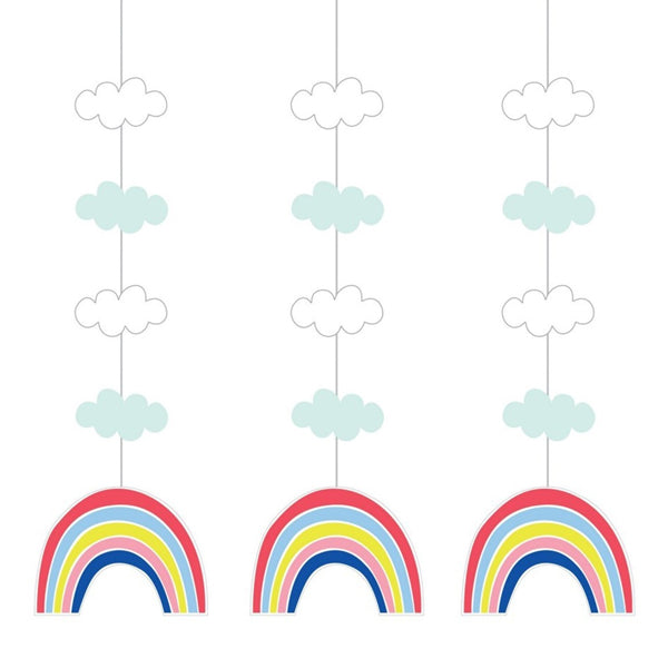 Over the Rainbow Pastel Dangling Cutouts, 39 inch, 3 count