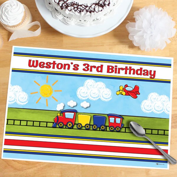 Birthday Direct's Train Party Custom Placemats