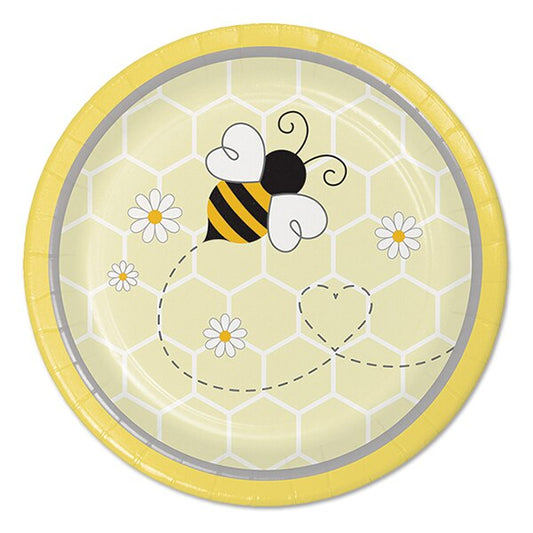 Bumble Bee Party Dessert Plates, 7 inch, 8 count