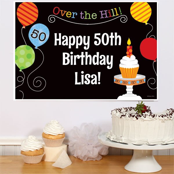 Birthday Direct's Over the Hill 50th Birthday Custom Sign