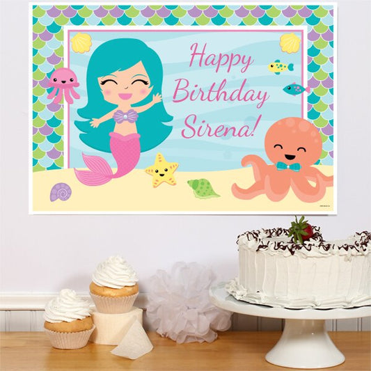 Birthday Direct's Little Mermaid Party Custom Sign