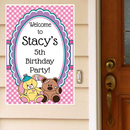 Birthday Direct's Teddy Bear Doctor Party Custom Door Greeter