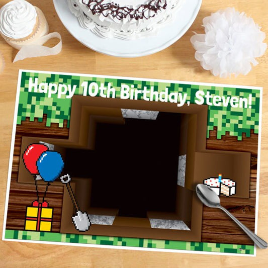 Birthday Direct's Pixel Craft Party Custom Placemats