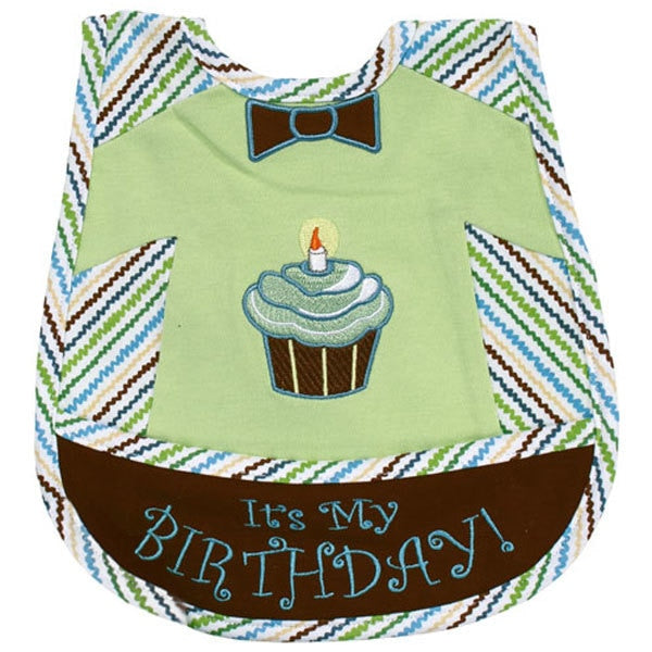 Blue Cupcake Birthday Bib, dress-up, each