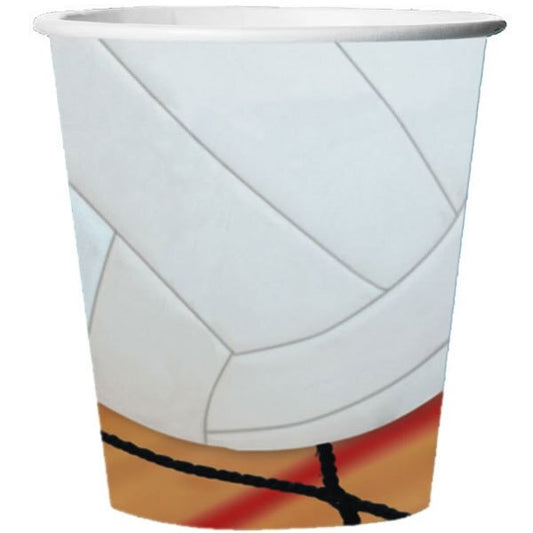 Volleyball Party Plastic Favor Cups, 16 ounce, set of 6