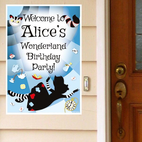 Birthday Direct's Alice in Wonderland Party Custom Door Greeter