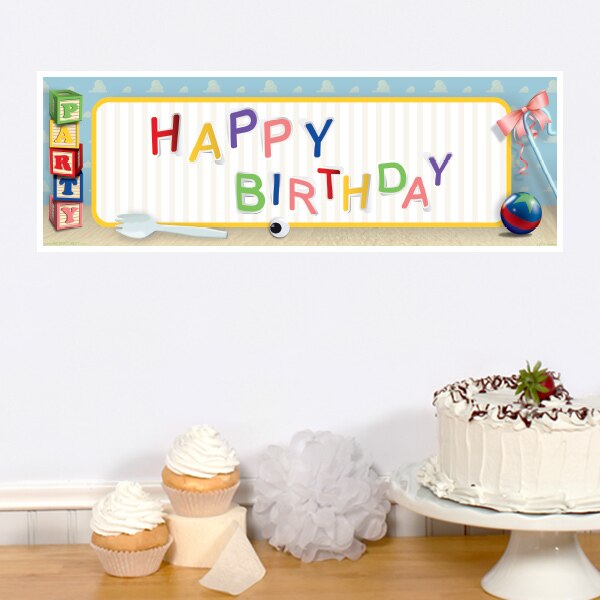 Toy Adventure Birthday Tiny Banner, 8.5x11 Printable PDF Digital Download by Birthday Direct