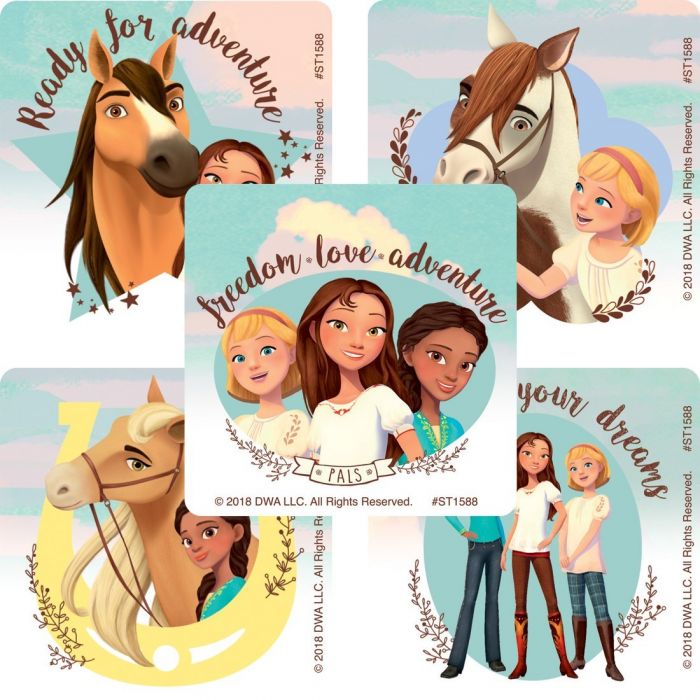 Spirit Riding Free Stickers, 2.5 inch, 30 count