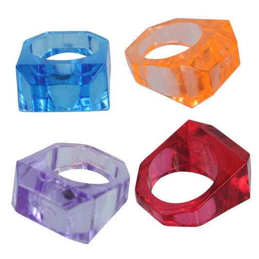 Large Crystal Rings, 48 count