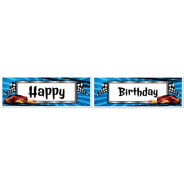 Birthday Direct's Hot Tracks Birthday Two Piece Banners