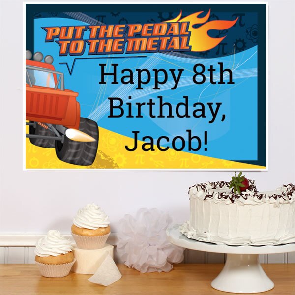 Birthday Direct's Monster Truck STEM Party Custom Sign