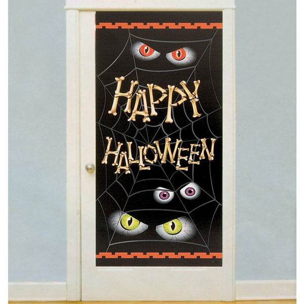 Halloween Spooky Eyes Door Cover, 27 x 60 inch, each