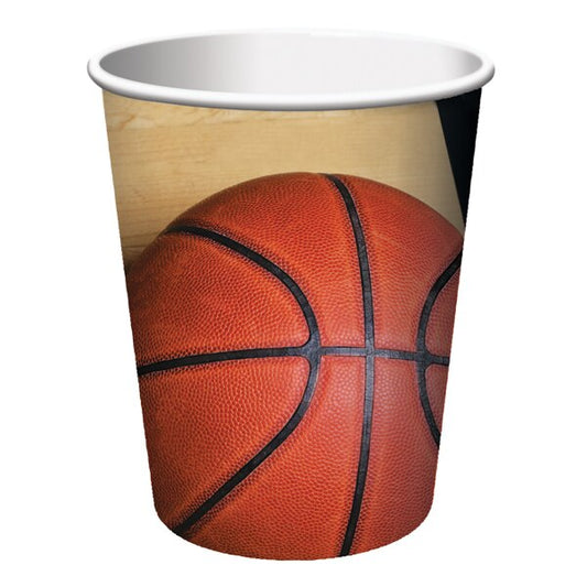 Basketball Cups, 9 oz, 8 ct