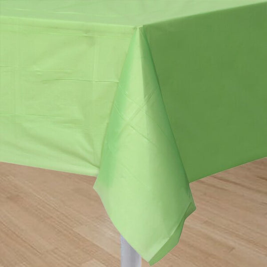 Lime Green Plastic Table Cover, 54 x 108 inch