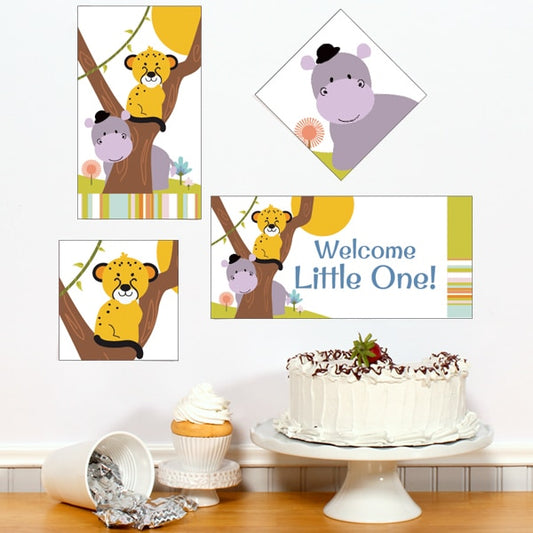 Birthday Direct's Lil Cub and Hippo Baby Shower Sign Cutouts