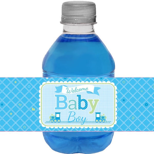 Birthday Direct's Welcome Baby Shower Boy Water Bottle Labels