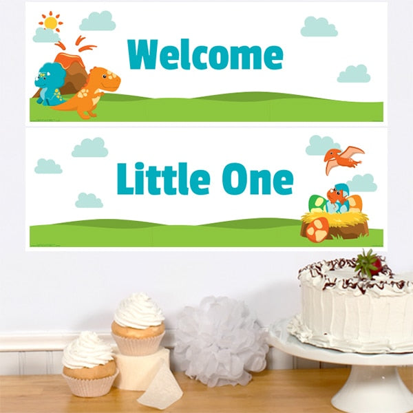 Birthday Direct's Little Dinosaur Baby Shower Two Piece Banners