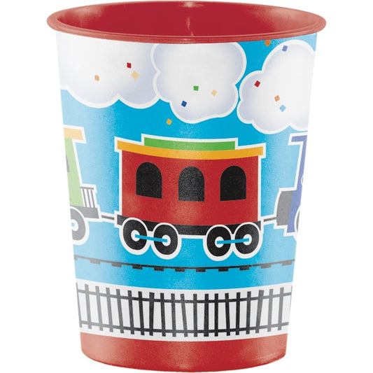 Little Train Party Plastic Favor Cups, 16 ounce, set of 6