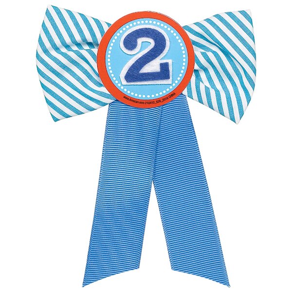 2nd Birthday Blue Guest of Honor Ribbon, 5.4 inch