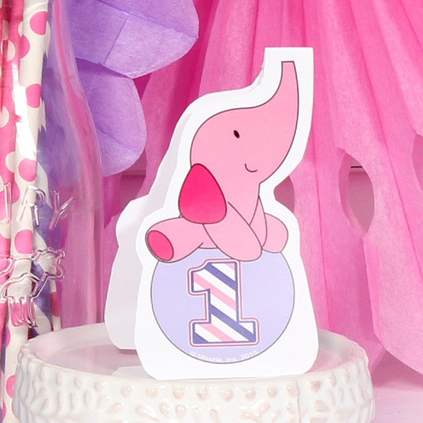 Birthday Direct's Elephant Dots 1st Birthday Pink DIY Table Decoration