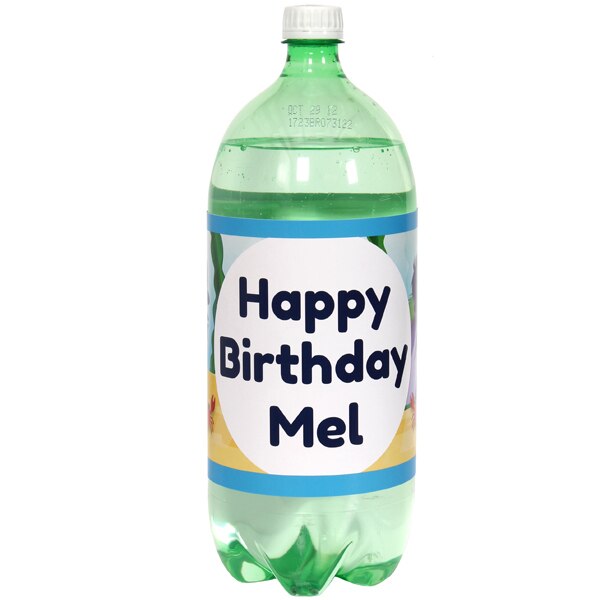 Birthday Direct's Bubble Baby Mermaids Birthday Custom Bottle Labels