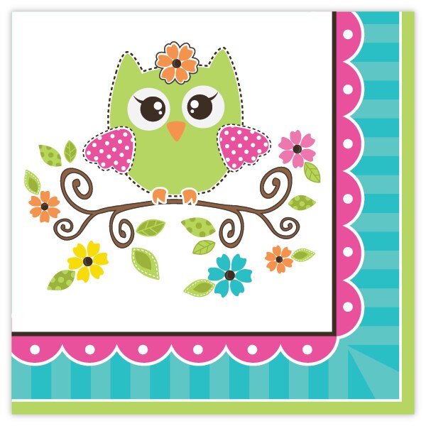 Birthday Direct's Little Owl Party Lunch Napkins