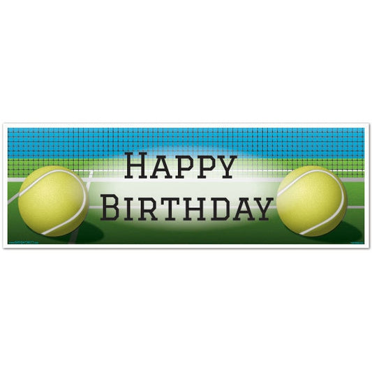 Tennis Birthday Tiny Banner, 8.5x11 Printable PDF Digital Download by Birthday Direct